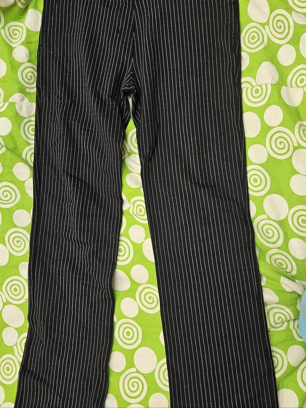 Betabrand Black with White Pinstripe Women's Medium Pants